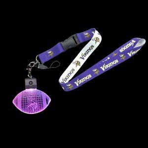 NFL Minnesota Vikings  Football  3D Light Keychain and Lanyard Strap